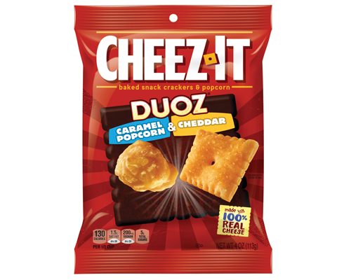Cheez-It Duoz Caramel Popcorn and Cheddar