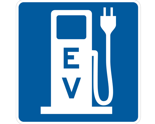 Electric vehicle charger sign