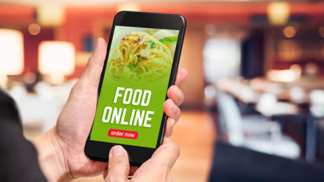 Ordering food through a mobile app
