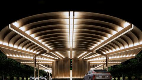 The winning design in Parkland EV charging of the future contest