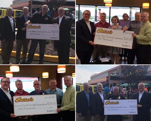 Throughout 2017, Rutter's showed support for its local communities with donations to several charities including the Allegheny Township Volunteer Fire Department, The Caring Cupboard, the South Annville Township Police Department, and the Allegheny Township Police Department.