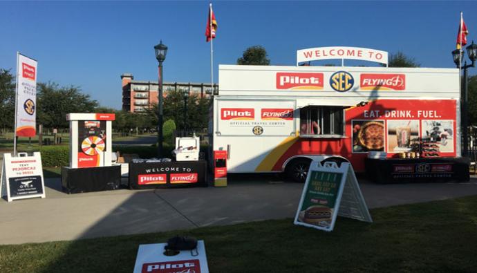 The mobile "Fueling All Fans Experience" unit will hit various college campuses.