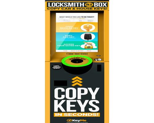 A KeyMe kiosk which makes keys