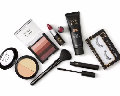 Cosmetic items in 7-Eleven's Simply Me Beauty line