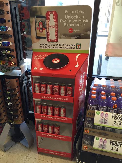 7-Eleven Coca-Cola's motion-activated floorstand