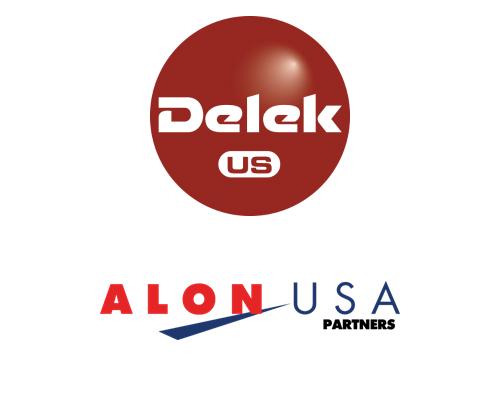 Logos for Delek US and Alon USA