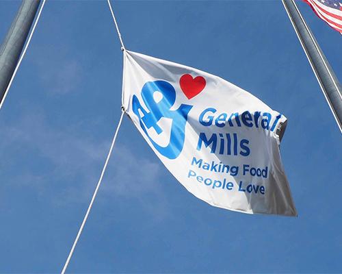 General Mills logo flag