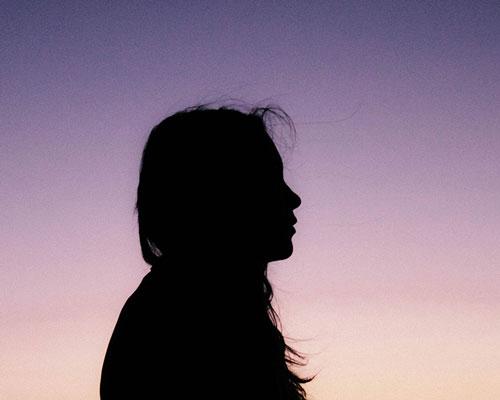 the silhouette of a woman