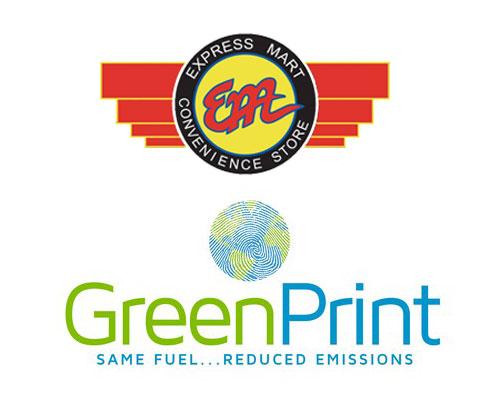 Express Mart and GreenPrint logos