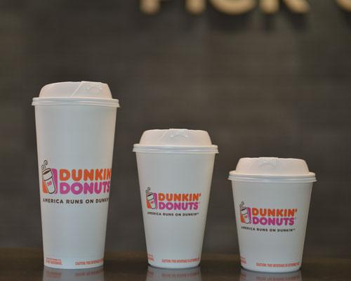 Dunkin' Donuts double-walled paper cups