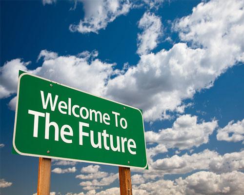 welcome to the future sign