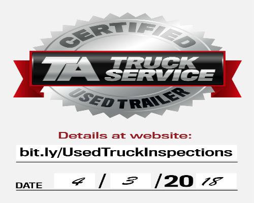 TA Truck Service Used Trailer label