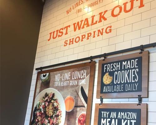 the interior of Amazon Go store