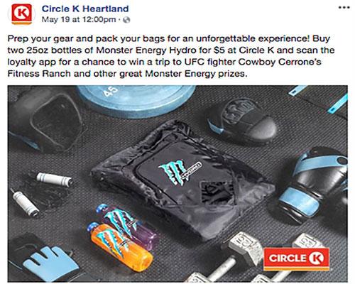 Hydro sweepstakes Circle K FB post