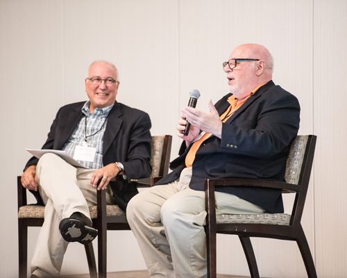 Speakers participated in interactive chats with the emcee and the audience.