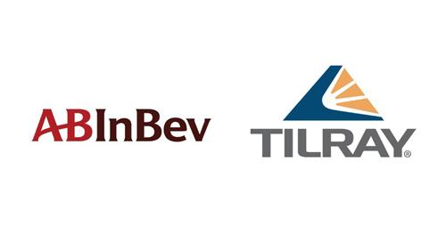 ABIn Bev ad Tilray logos
