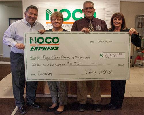 NOCO Express check to the Boys & Girls Club of the Northtowns