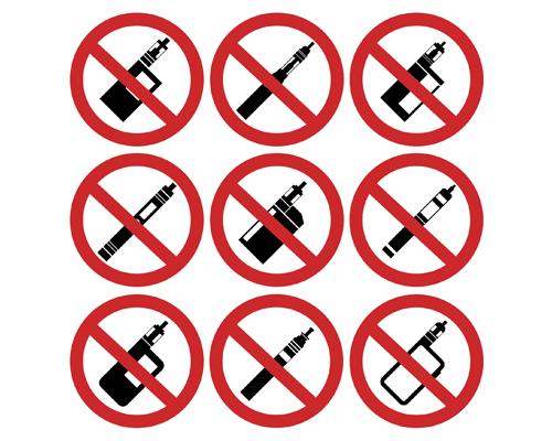 No vapor products sign