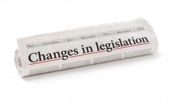 Changes in legislation newspaper headline