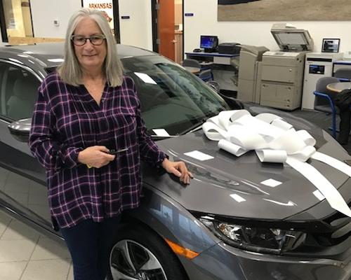 Sandra Bujacich is among five GPM store managers to win a new car.