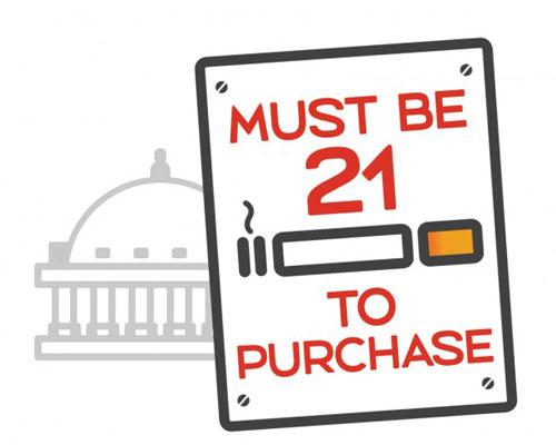 Tobacco 21 sign