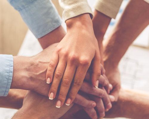 joining hands