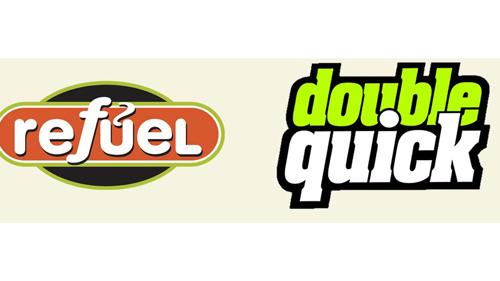 Logos for Refuel and Double Quick