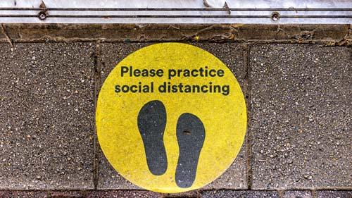 social distancing signs