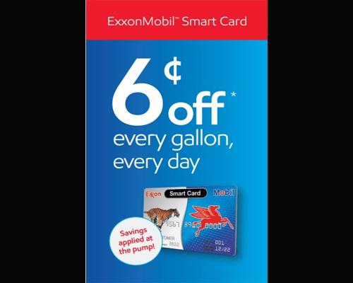 ExxonMobil 6 cents discount for Smart Card