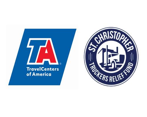 TravelCenters of America and St. Christopher Truckers Relief Fund logos