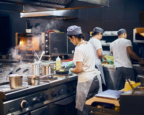 a restaurant kitchen