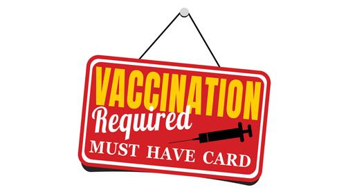 Vaccination required sign