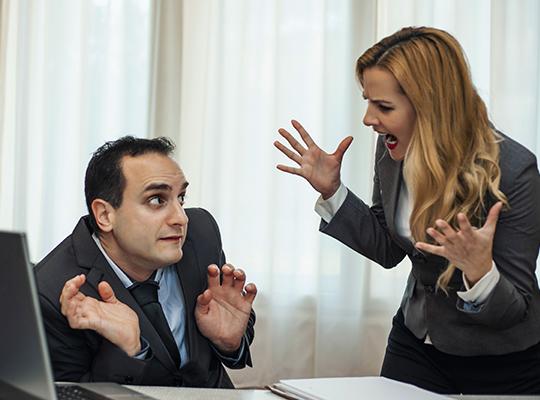 angry female boss