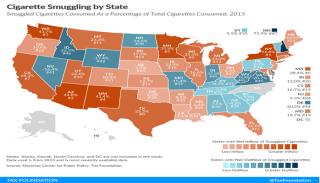 Chart of Cigarette Smuggling by State