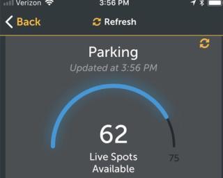 The parking feature on Pilot Flying J's mobile app