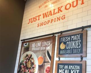 the interior of Amazon Go store