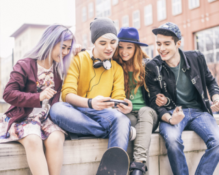 Generation Z using smartphones