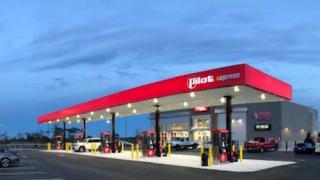 The Pilot Express in Jacksonville, Fla. features five diesel lanes and 10 gas fueling positions.