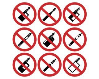 No vapor products sign