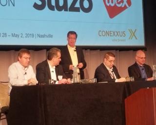 Ed Collupy, executive consultant at W. Capra Consulting Group, moderates an IT think tank panel at the 2019 Conexxus Annual Conference.