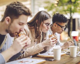 Millennials eating