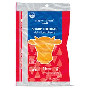 CHEESE ALDI-EXCLUSIVE HAPPY FARMS DELI SLICED CHEESE