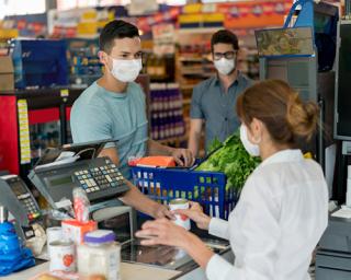 Masked c-store shoppers