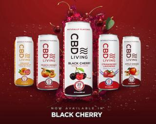 CBD Living Black Cherry Sparkling Water