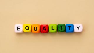 LGBTQ+ Equality spelled out in tiles