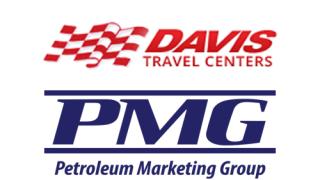 Logos for Davis Travel Centers and Petroleum Marketing Group