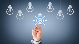 Lights bulbs illustrate business ideas