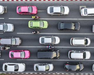 cars driving on highway
