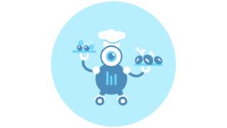 a robot delivering food