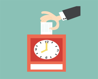 punching time clock